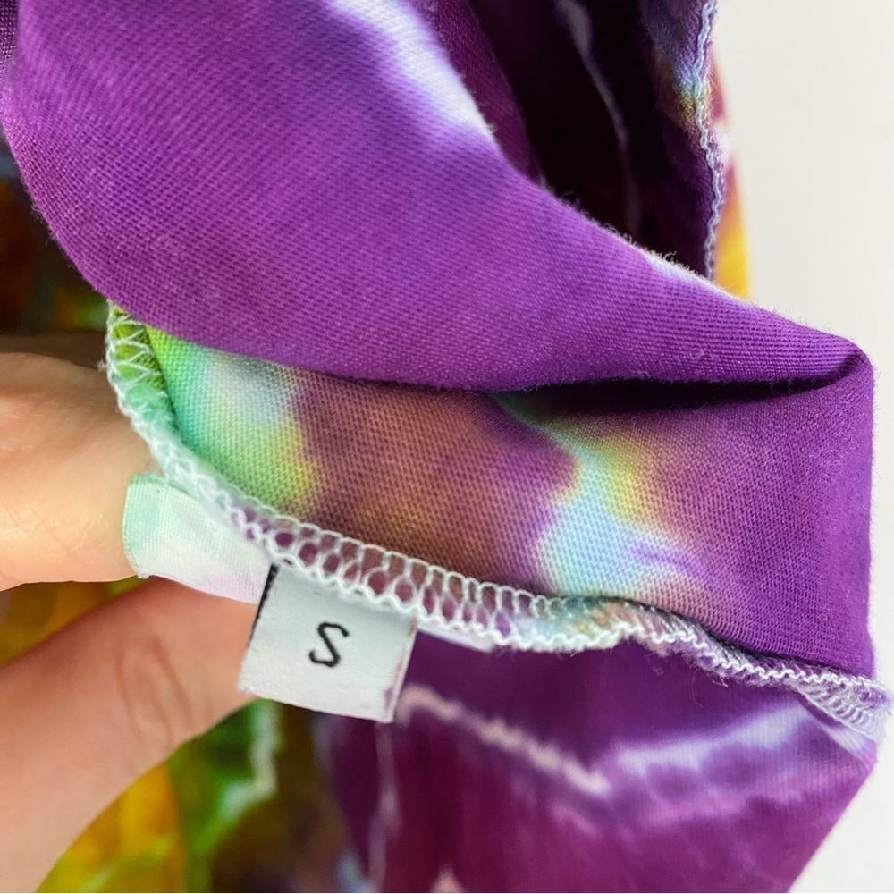 Balenciaga Geode Tie Dye Tank Top Womens Size Small Tee Shirt Colorful Purple - Picture 10 of 16